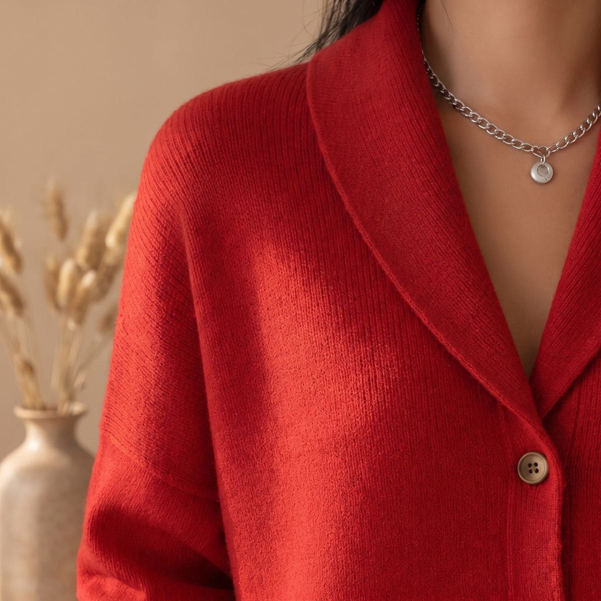 Coco | Women's Polo Collar Relaxed Knit Button Up Cardigan