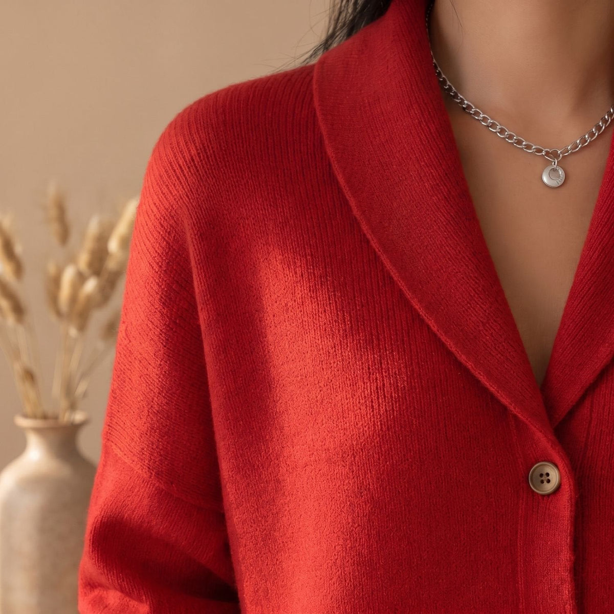 Coco | Women's Polo Collar Relaxed Knit Button Up Cardigan