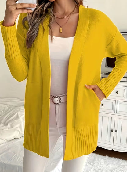 Harper | Women's Relaxed Open-Front Long Knit Cardigan Sweater