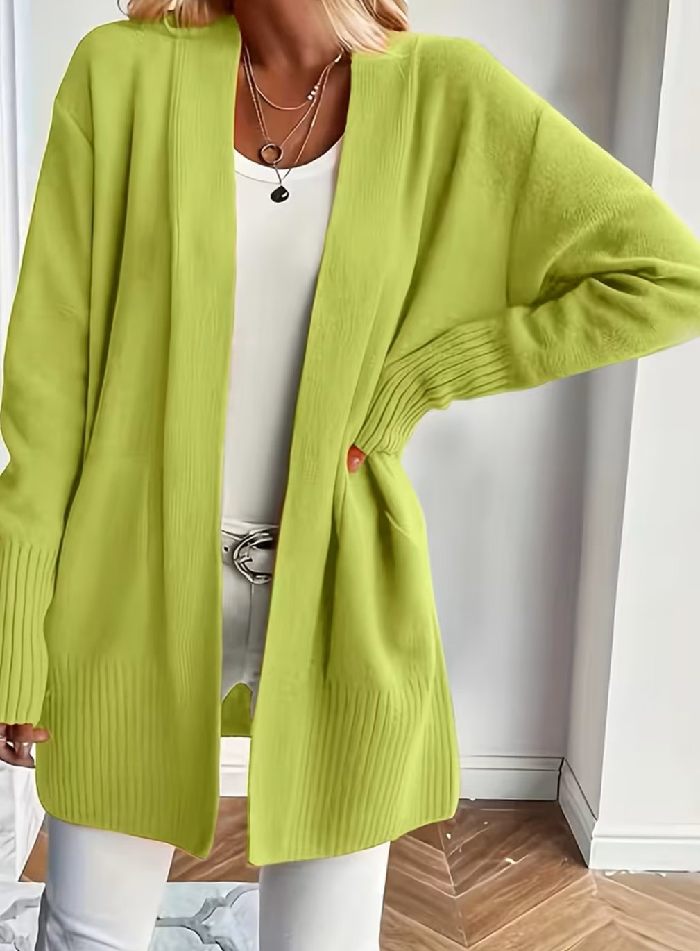 Harper | Women's Relaxed Open-Front Long Knit Cardigan Sweater