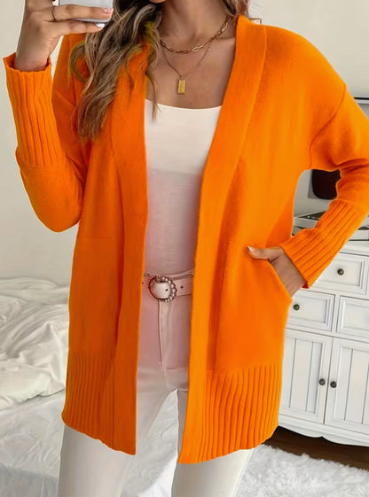 Harper | Women's Relaxed Open-Front Long Knit Cardigan Sweater
